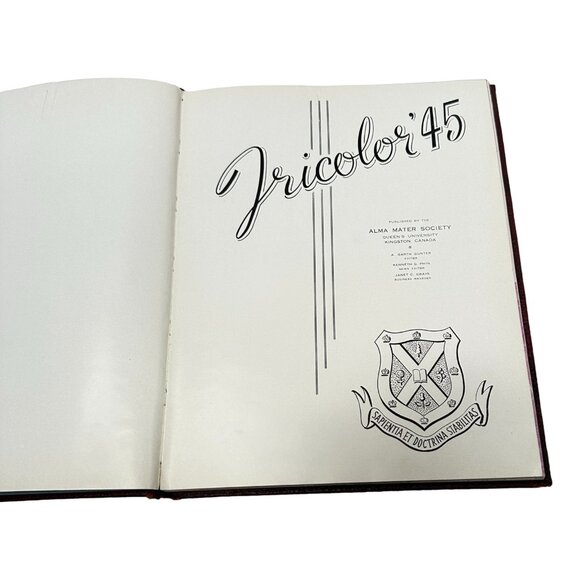 Queens University Tricolor Yearbook 1945 Book Annual Kingston Ontario Canada - Picture 4 of 14